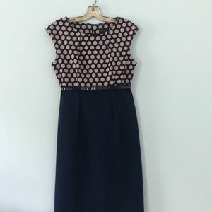 Belted Cap Sleeve Dress